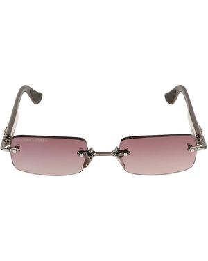 Chrome Hearts Rectangle Rimless Sunglasses - Brown