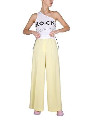 Stella McCartney Wide Leg Pants Wool - White