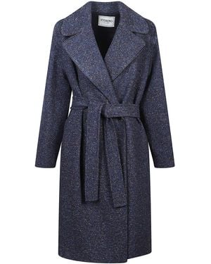Iceberg Wool Coat - Blue