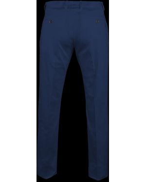 Moorer Tailored Cotton Pants - Blue