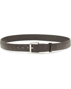 Bottega Veneta Belt Intrecciato Fondant- Calf Leather - White