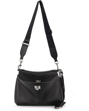 Balenciaga Rodeo Messenger Leather Crossbody Bag - Black