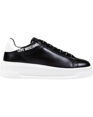 Love Moschino Black And White Synthetic Chunky Trainers