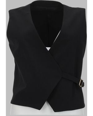 PT Torino Gilet Angela Wool Virgin Waistcoats & Gilets - Black