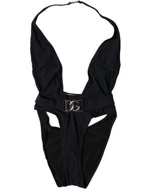 Dolce & Gabbana Dg Nylon One-Piece Swimsuit Swimwear Elastane Clothing - Black