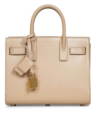 Saint Laurent Clear Sac De Jour Nano Handbag - Natural