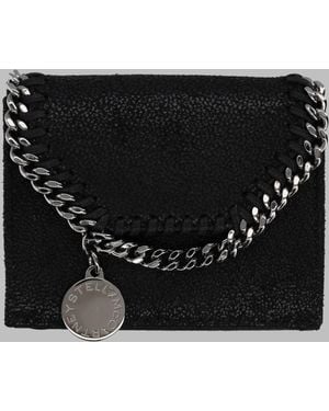 Stella McCartney Trifold Wallet Falabella Polyester & Purses - Black