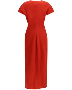 TOTEME Dress Slouch Waist Wool - Red
