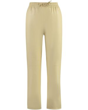 Yves Salomon Leather Trousers - Natural