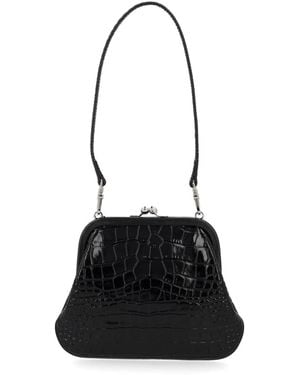 Vivienne Westwood Viviennes Leather Clutch Bag Calf Shoulder - Black