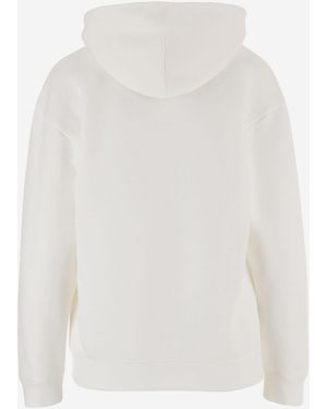 Valentino Cotton Sweatshirt With Print - White