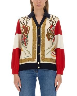 Gucci Cardigan Extra-Fine Wool Jumpers - Red