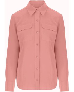 Equipment Signature Silk Shirt - Pink