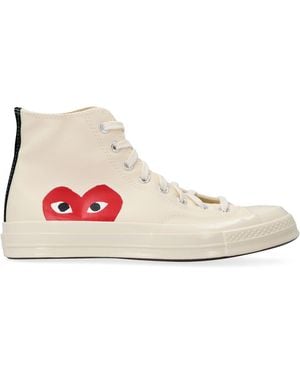COMME DES GARÇONS PLAY Chuck 70 High-Top Sneakers Cotton; Rubber Sneakers - Pink