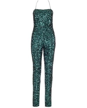 ROTATE BIRGER CHRISTENSEN Sequin Embellished Spaghetti Straps Jumpsuit - Green