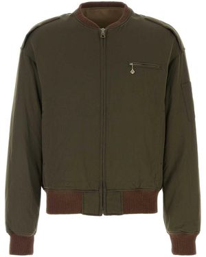 Visvim Wool Blend Gunner Down Jacket - Green