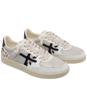 Premiata Sneakers Calf Leather/Rubber Sole - Gray