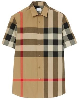 Burberry Check Cotton Shirt - Green