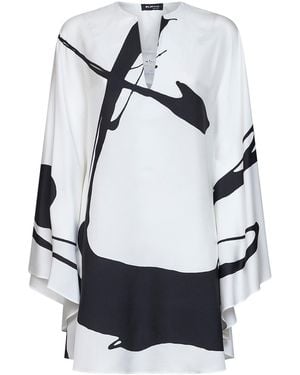 Kiton Printed Silk Tunic - White