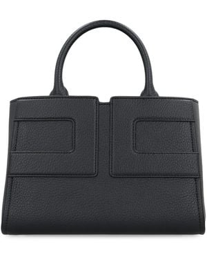 Elisabetta Franchi Medium Tote Bag With Logo - Black