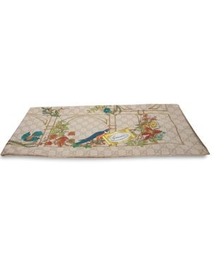 Gucci Cage Gg Cream Scarf - Multicolour