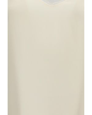Fabiana Filippi Spaghetti Strap Top Filo Diamante - Natural