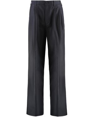 Maison Margiela Chino Trousers Cotton Wide-Leg - Black