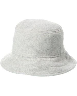 Isabel Marant Giorgia Wool Felt Logo Bucket Hat - White
