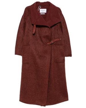 Max Mara Belted Coats - Red