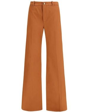 Chloé Flare Denim Jeans - Brown