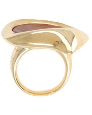 Panconesi Ring Dusk Brass And Agate Rings - White