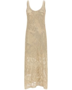 Brunello Cucinelli Linen Long Dress - Natural
