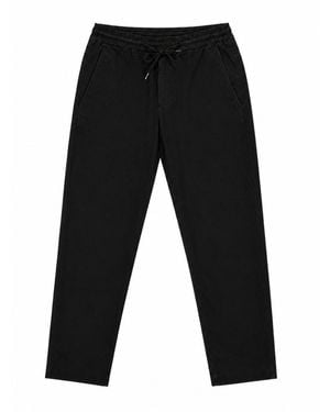 Vilebrequin Stretch Cotton Satin Trousers With Drawstring Waist - Black