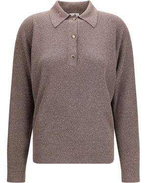 Calvin Klein Long-Sleeve Sweater Silk - Brown