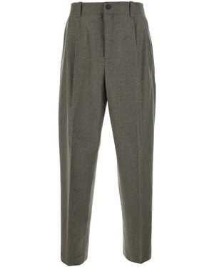 Golden Goose Trousers Wool Flannel Virgin - Grey