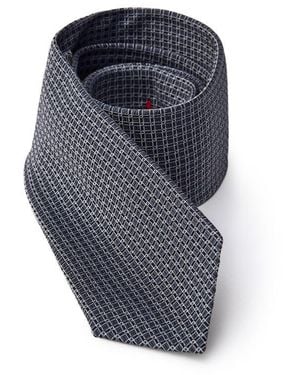 Jil Sander Gray Silk Tie - Blue