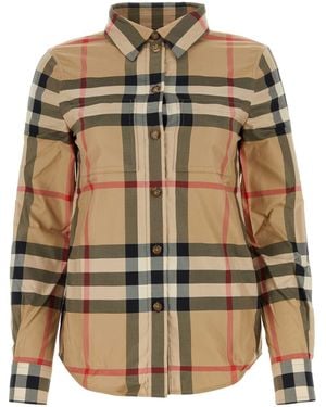 Burberry Check Pattern Shirt - Brown