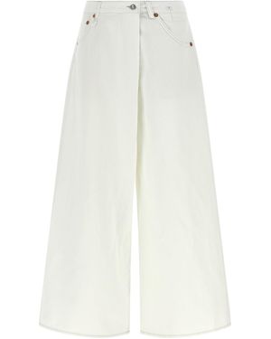 R13 'Nico Wrap' Jeans - White