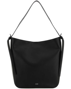 Jil Sander Leather Shopping Bag - Black