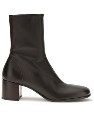 Prada Stretch Nappa Leather Ankle Boots - White