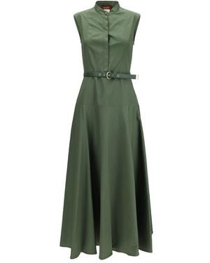 Max Mara Cotton Casual Dress - Green