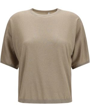 Brunello Cucinelli Short-Sleeve Cashmere And Silk Sweater - Natural