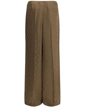 Fendi Silk Trousers - Natural