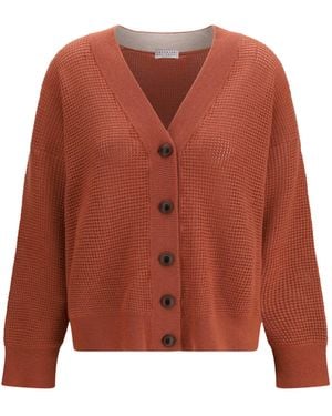 Brunello Cucinelli Cardigan - Orange