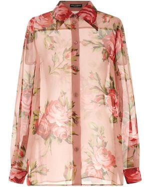 Dolce & Gabbana Silk Blouse - Pink