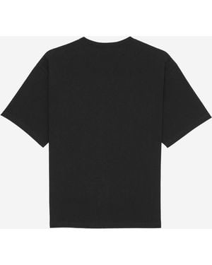 Saint Laurent Cotton T-Shirt With Logo T-Shirts - Black