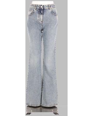 Balmain Bootcut Jeans Cotton Elastane - Grey