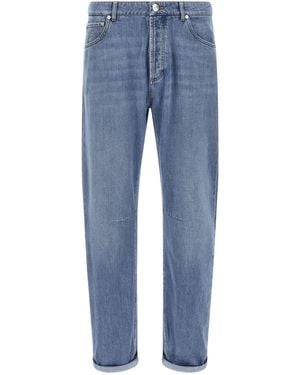 Brunello Cucinelli Cotton Straight-Leg Jeans Clothing - Blue