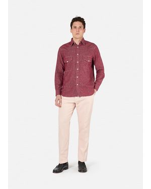 Doppiaa Aantioco Cotton Chino Trousers - Red
