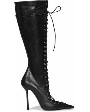 Le Silla Semi-Polished Nappa Leather Colette 120 Mm Knee-High Boots - Black
